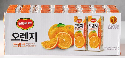 [델몬트] 오렌지 드링크(190ml24팩) 4560ml