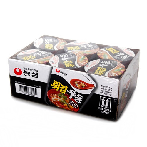 [농심] 튀김 우동 컵 (62g*6입)